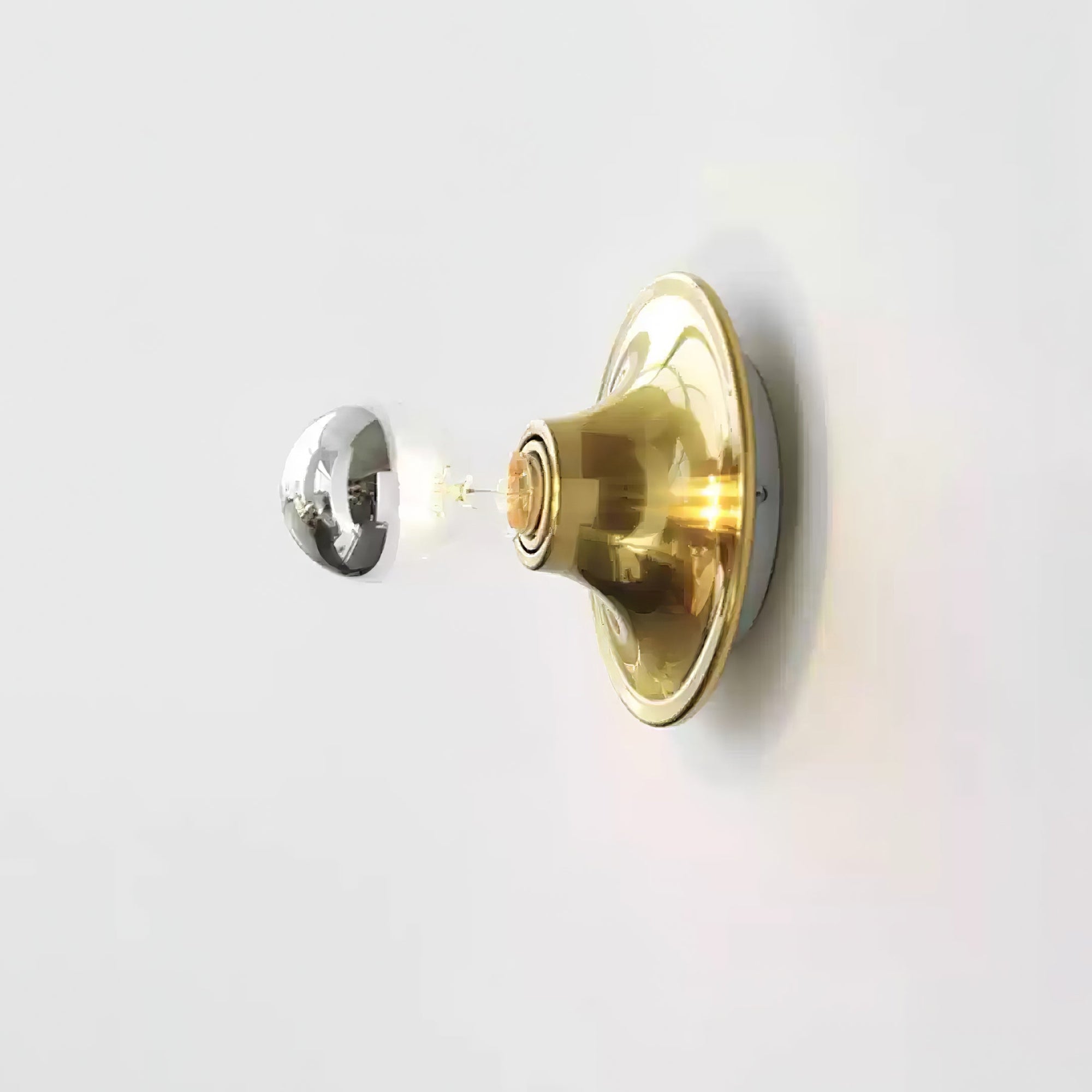 Elegant Wall Sconce Lighting with Metal Base and Mirrored Bulb - Modern Indoor Wall Light 14