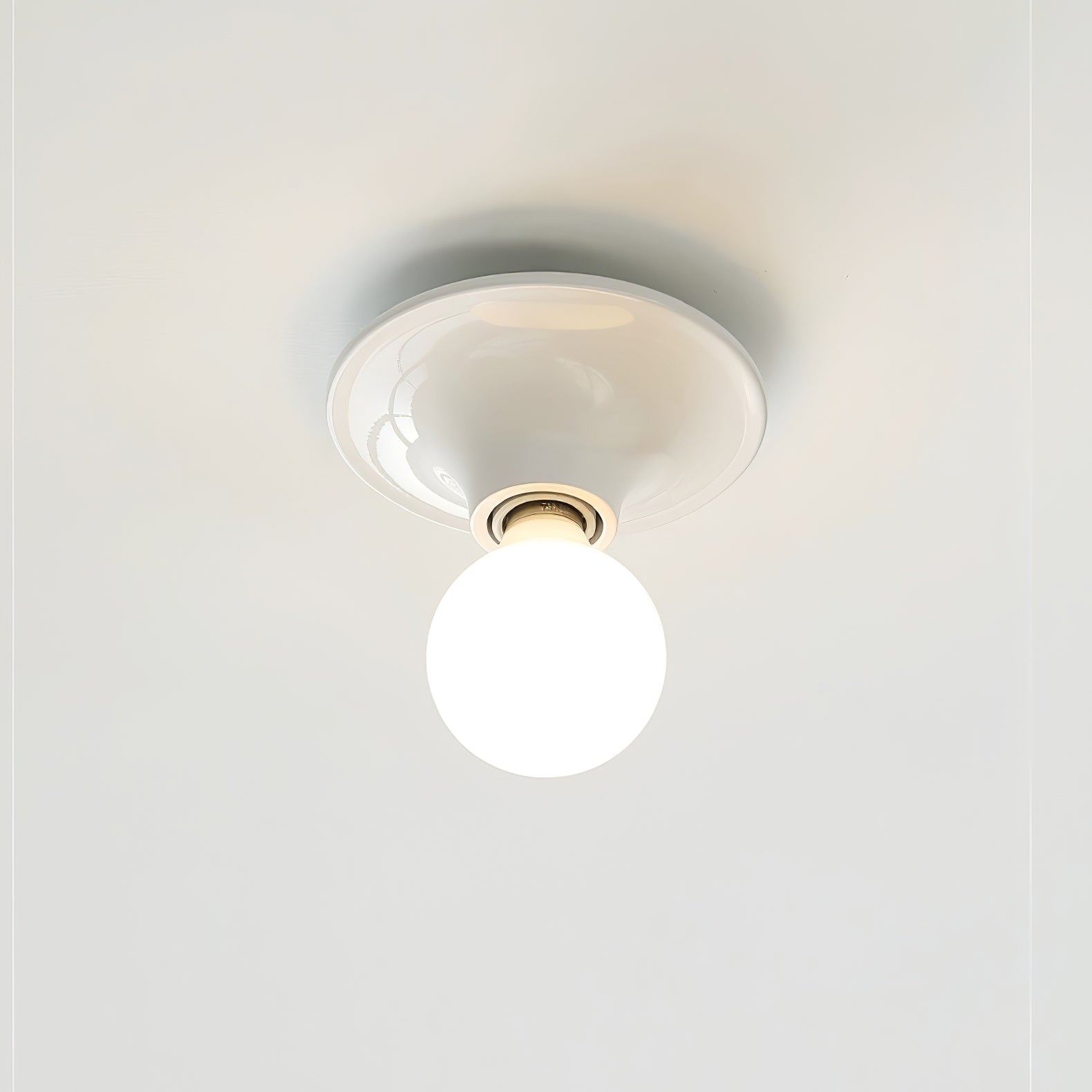 Elegant Wall Sconce Lighting with Metal Base and Mirrored Bulb - Modern Indoor Wall Light 4