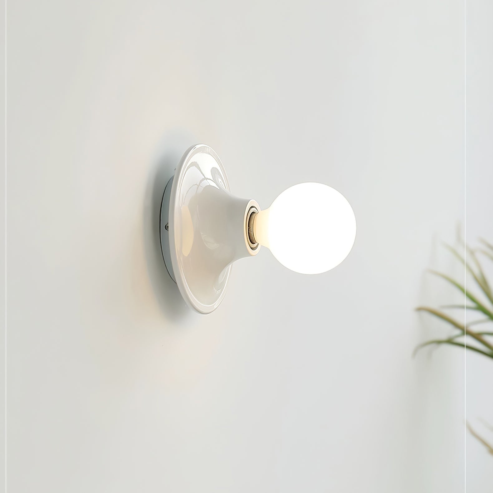 Elegant Wall Sconce Lighting with Metal Base and Mirrored Bulb - Modern Indoor Wall Light 6