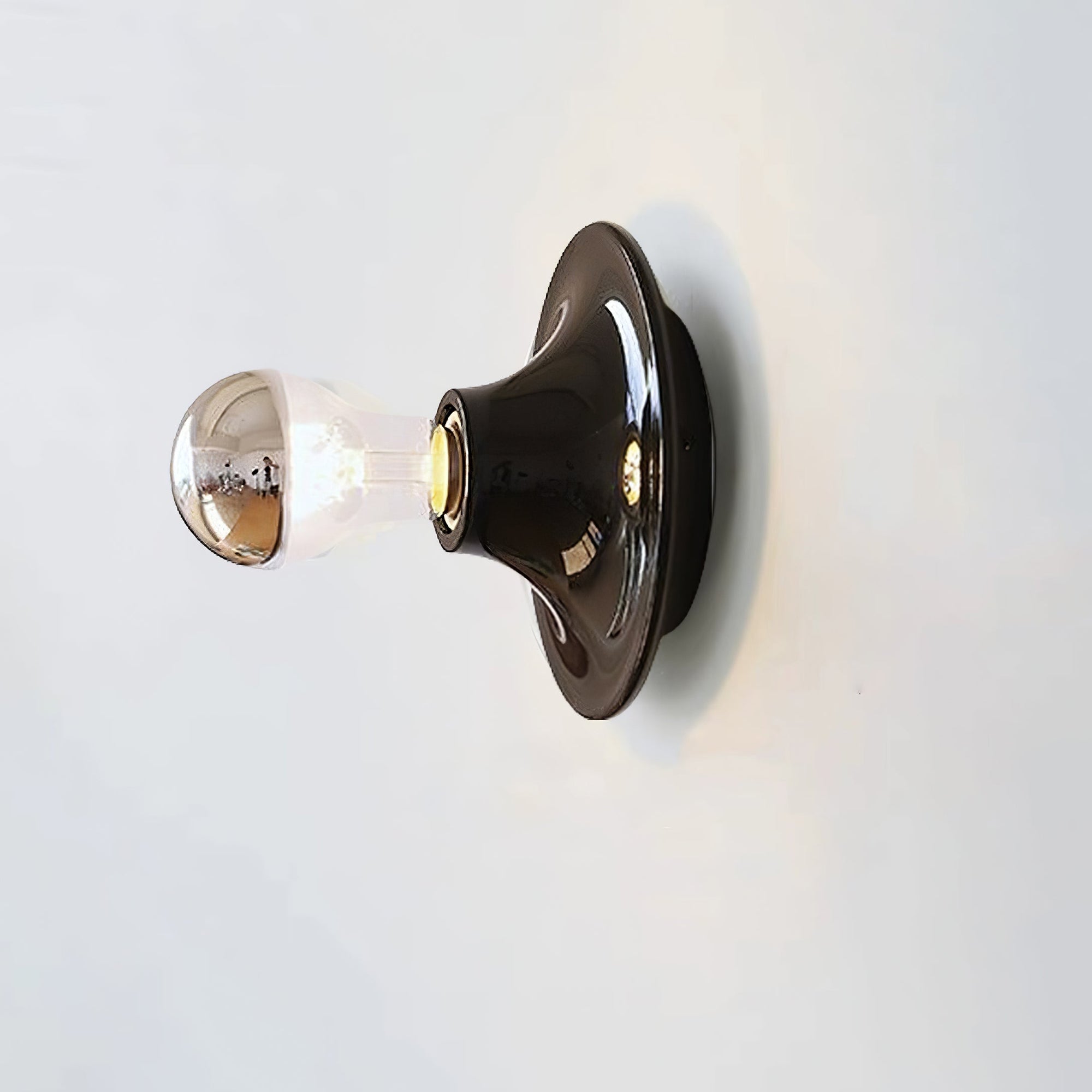 Elegant Wall Sconce Lighting with Metal Base and Mirrored Bulb - Modern Indoor Wall Light 9