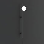 Elegant White Glass LED Wall Sconce Black Metal Finish 0