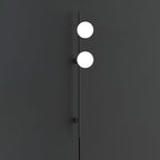 Elegant White Glass LED Wall Sconce Black Metal Finish 10