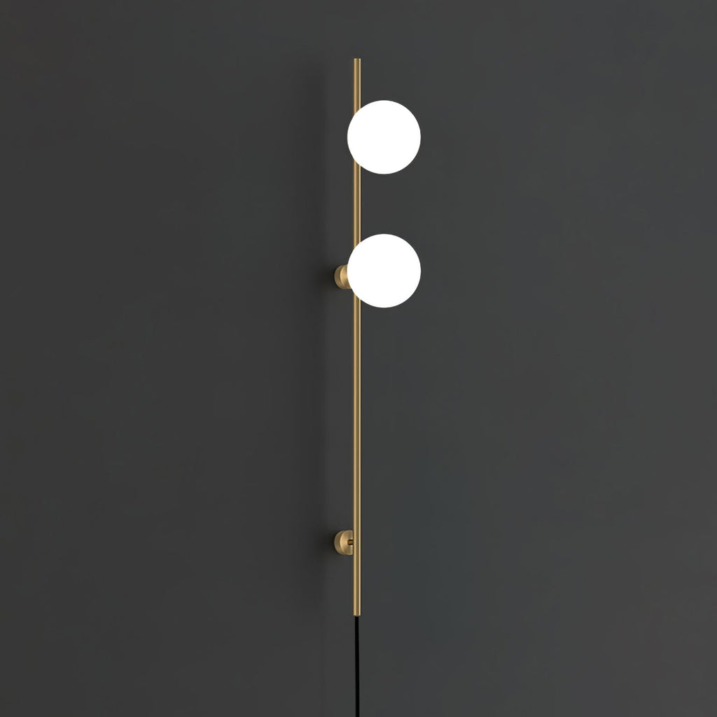 Elegant White Glass LED Wall Sconce Black Metal Finish 11