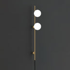 Elegant White Glass LED Wall Sconce Black Metal Finish 11
