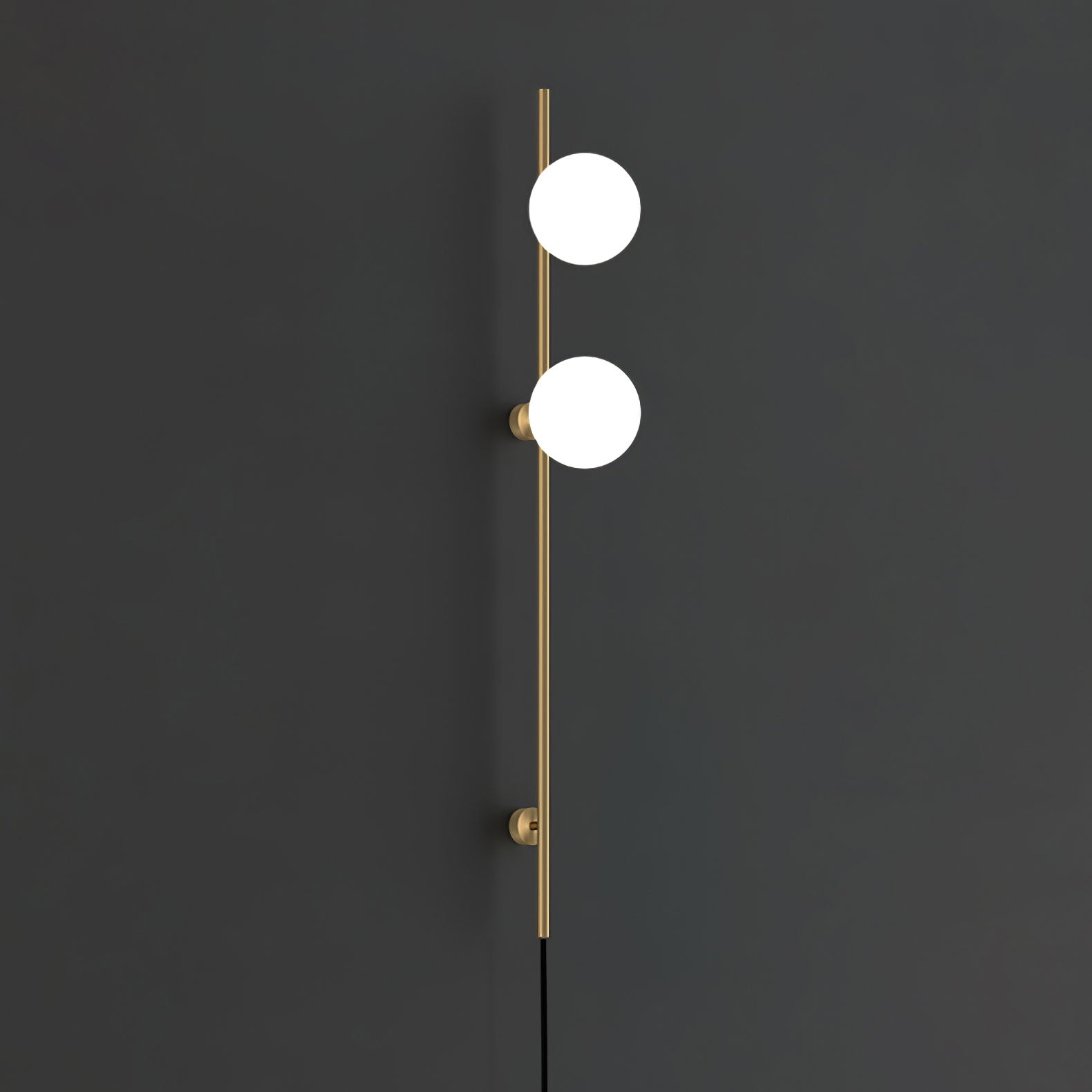 Elegant White Glass LED Wall Sconce Black Metal Finish 11