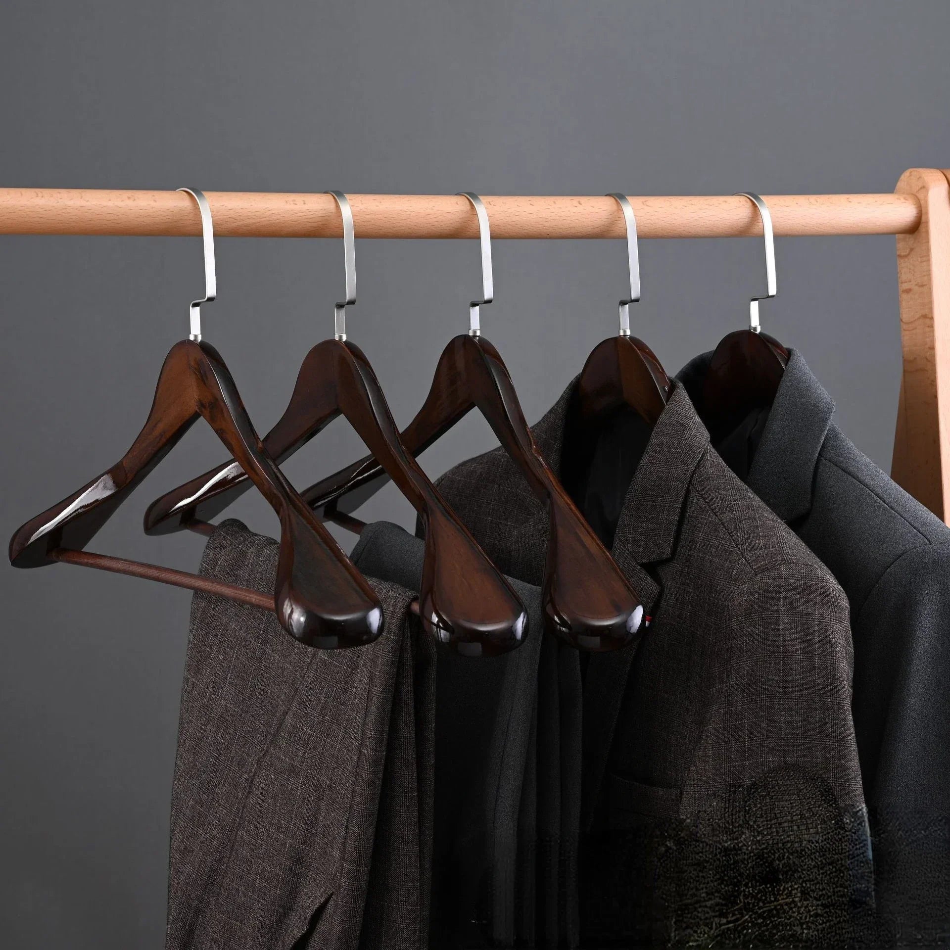 Elegant Wooden Clothes Hanger Refined Design 1