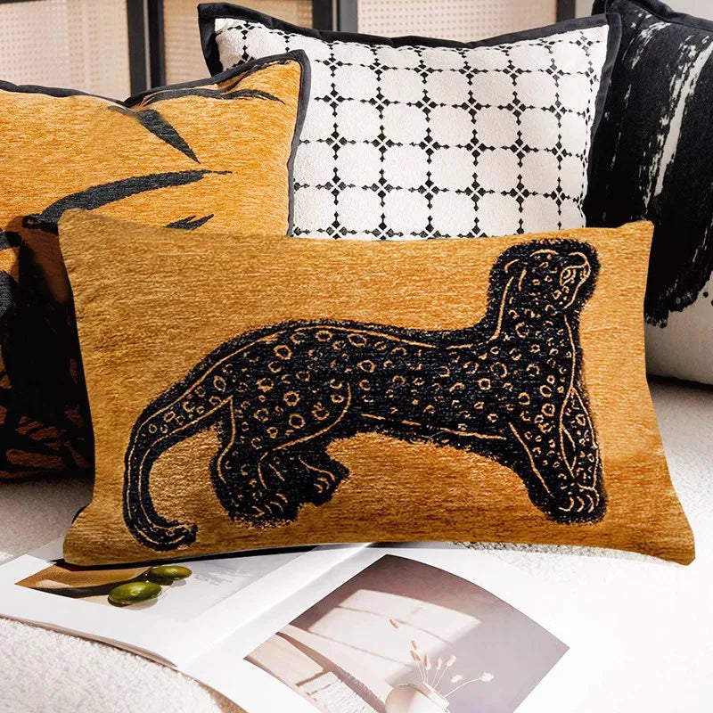 Embroidered Horse Print Throw Pillow Cover – Decorative Couch Pillow for Sofa 11