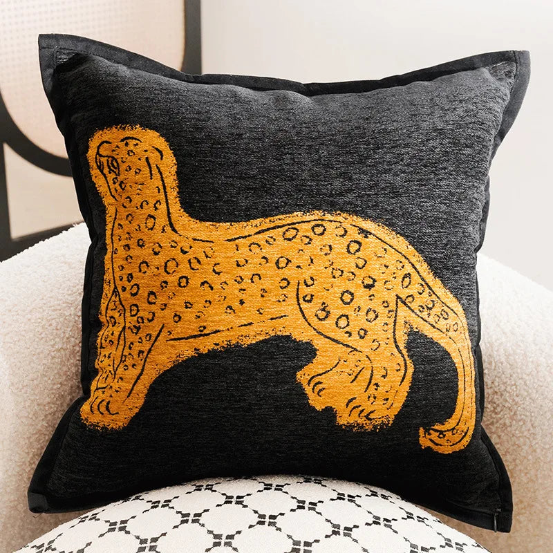Embroidered Horse Print Throw Pillow Cover – Decorative Couch Pillow for Sofa 18