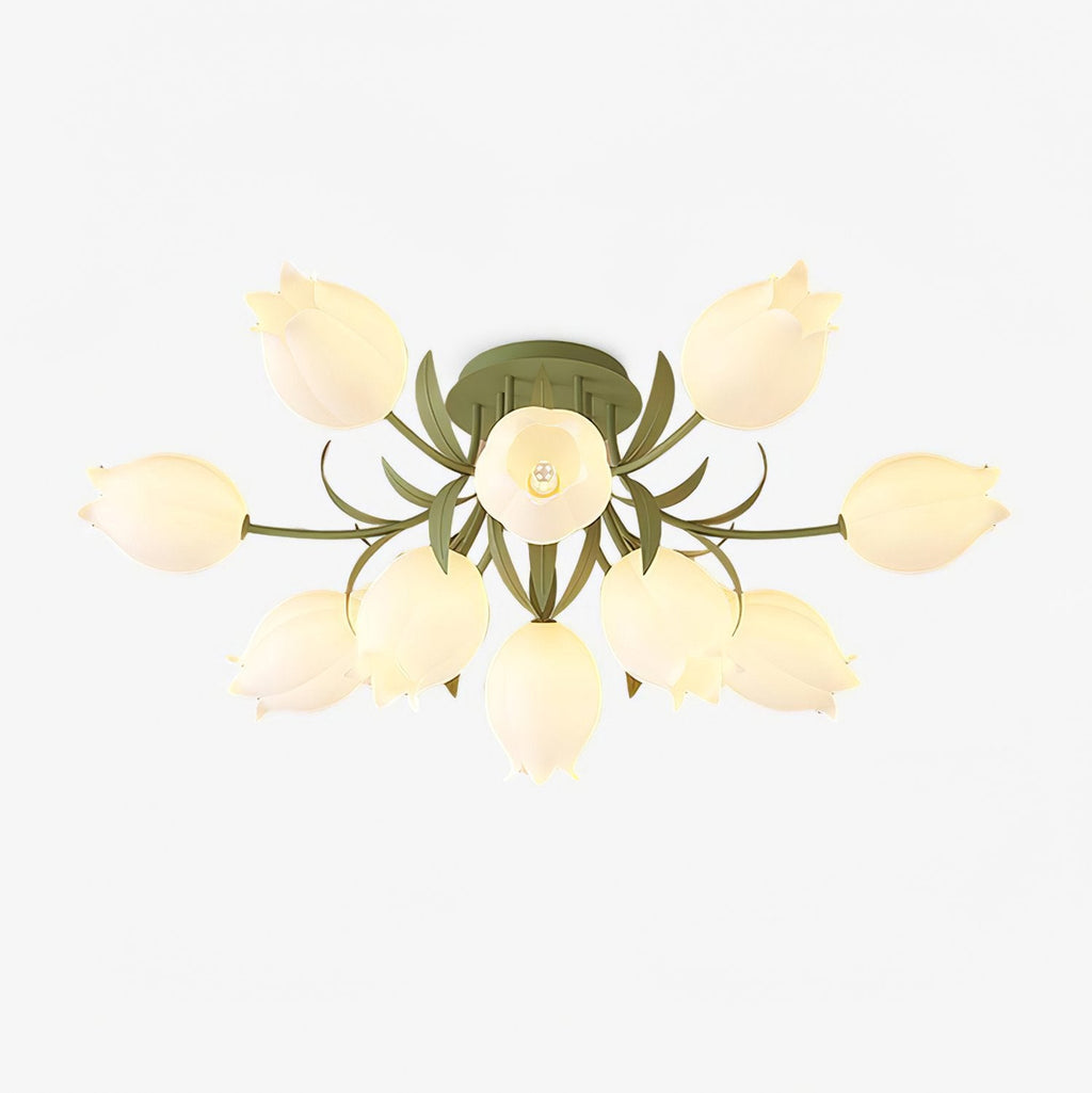 Floral Ceiling Light Metal Acrylic Adjustable Indoor 1