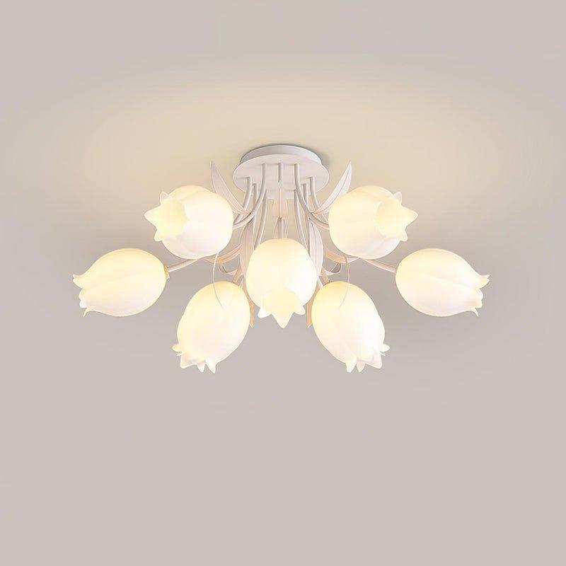Floral Ceiling Light Metal Acrylic Adjustable Indoor 11