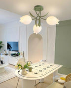 Floral Ceiling Light Metal Acrylic Adjustable Indoor 6