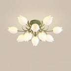 Floral Ceiling Light Metal Acrylic Adjustable Indoor 9