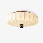 Floral Ceiling Light Wood Accent Integrated LED Elegant 0