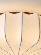 Floral Ceiling Light Wood Accent Integrated LED Elegant 7