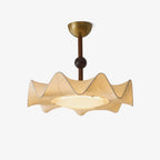 Floral Ceiling Light Wood Metal Integrated LED Dimmable 1