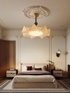 Floral Ceiling Light Wood Metal Integrated LED Dimmable 7