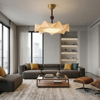 Floral Ceiling Light Wood Metal Integrated LED Dimmable 99