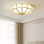 Flower Shape Glass Recessed Ceiling Light – Elegant Brass Finish with LED Compatibility 2