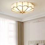 Flower Shape Glass Recessed Ceiling Light – Elegant Brass Finish with LED Compatibility 3