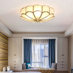 Flower Shape Glass Recessed Ceiling Light – Elegant Brass Finish with LED Compatibility 6