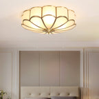 Flower Shape Glass Recessed Ceiling Light – Elegant Brass Finish with LED Compatibility 7
