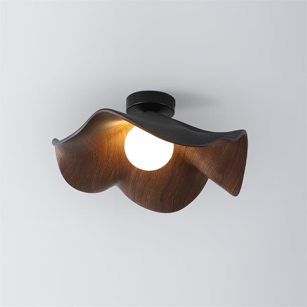 Flush Mount Ceiling Light Fixture with Wood Grain Design – LED Compatible Ceiling Light for Modern and Classic Decor 10