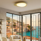 Flush Mount Ceiling Light LED Dimmable Beige Warm White — Dia 46cm - Home Decor - Stack & Clear 96