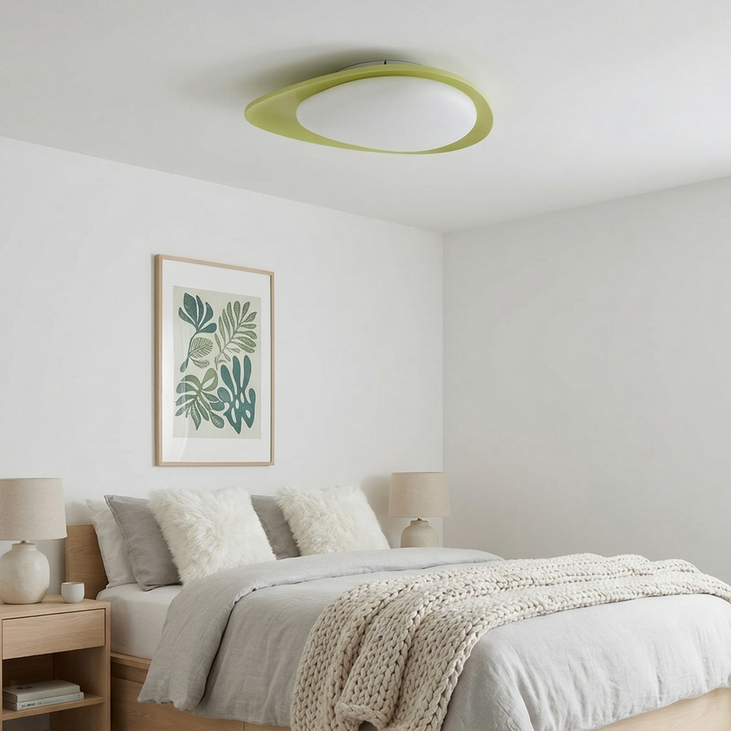 Flush Mount Ceiling Light LED Dimmable Beige Warm White — Dia 46cm - Home Decor - Stack & Clear 98