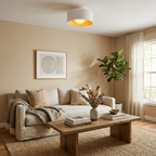Modern Ceiling Light Glass Globe Natural Finish 2