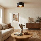 Modern Ceiling Light Glass Globe Natural Finish 3
