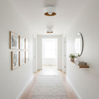Modern Ceiling Light Glass Globe Natural Finish 7