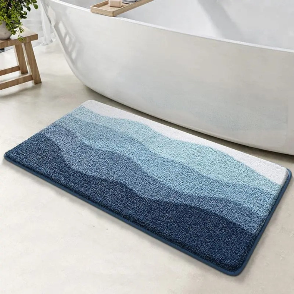 Fur & Plush Non-Slip Bath Mat - Wave Pattern Design 2