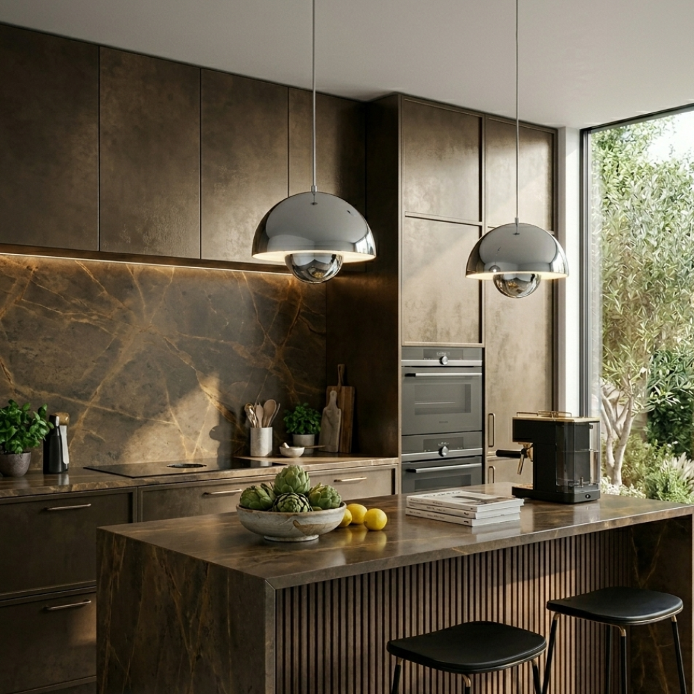 Geometric Aluminum Pendant Light for Modern Kitchen Pendant Lighting – Adjustable Height 997