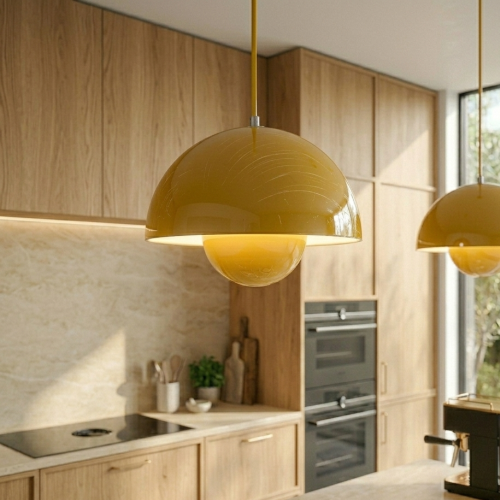 Geometric Aluminum Pendant Light for Modern Kitchen Pendant Lighting – Adjustable Height 998