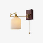 Geometric Ceramic Wall Light Adjustable Brass Walnut Finish Modern Sconce Home Decor Stack Clear 1