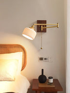 Geometric Ceramic Wall Light Adjustable Brass Walnut Finish Modern Sconce Home Decor Stack Clear 3