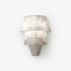 Geometric LED Wall Sconce - Alabaster and Metal Finish 1