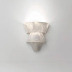 Geometric LED Wall Sconce - Alabaster and Metal Finish 9