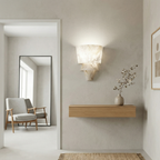 Geometric LED Wall Sconce - Alabaster and Metal Finish 99