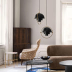 Geometric Metal Pendant Light Adjustable Sphere Bauhaus Modern Kitchen Dining Room Home Decor - Stack & Clear 5