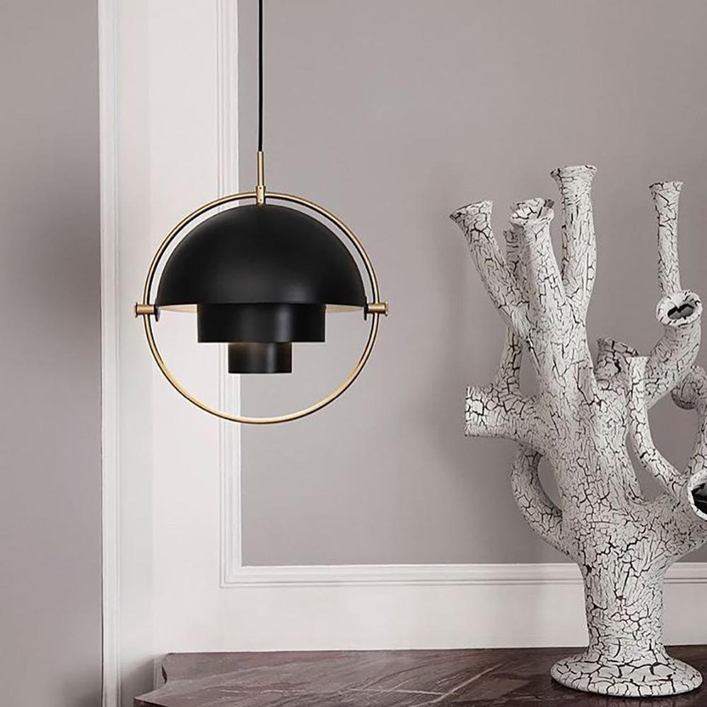 Geometric Metal Pendant Light Adjustable Sphere Bauhaus Modern Kitchen Dining Room Home Decor - Stack & Clear 6