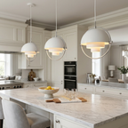 Geometric Metal Pendant Light Adjustable Sphere Bauhaus Modern Kitchen Dining Room Home Decor - Stack & Clear 990