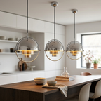 Geometric Metal Pendant Light Adjustable Sphere Bauhaus Modern Kitchen Dining Room Home Decor - Stack & Clear 998