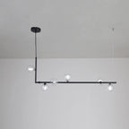 Geometric Pendant Light Clear Glass Adjustable Height Metal 0