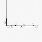 Geometric Pendant Light Clear Glass Adjustable Height Metal 1