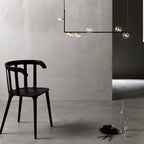 Geometric Pendant Light Clear Glass Adjustable Height Metal 5