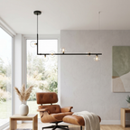 Geometric Pendant Light Clear Glass Adjustable Height Metal 99