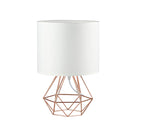 Geometric Table Lamp with Dual Lighting Modes – Modern Iron and Cloth Design for Bedside or Desk Use 9