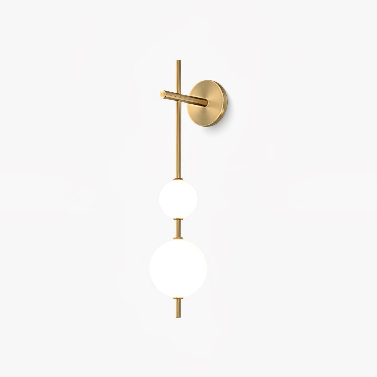 Glam Minimalist LED Wall Sconce Gold Metal Finish Glass Shade 1