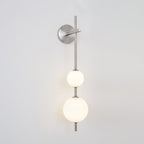 Glam Minimalist LED Wall Sconce Gold Metal Finish Glass Shade 12